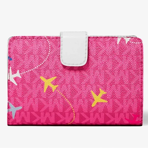 Michael Kors Jet Set Travel Md Printed Signature Logo Bi-Fold Wallet
Dragonfruit - Picture 3 of 16